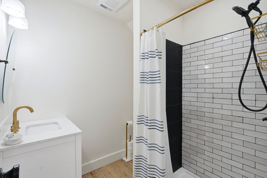 Shower and vanity
