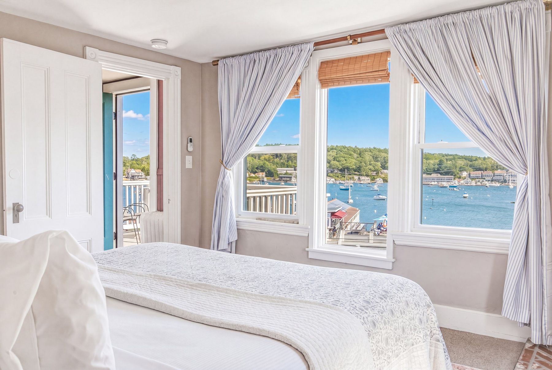 The harbor through the bedroom windows