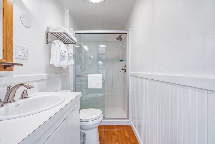 Walk-in glass shower